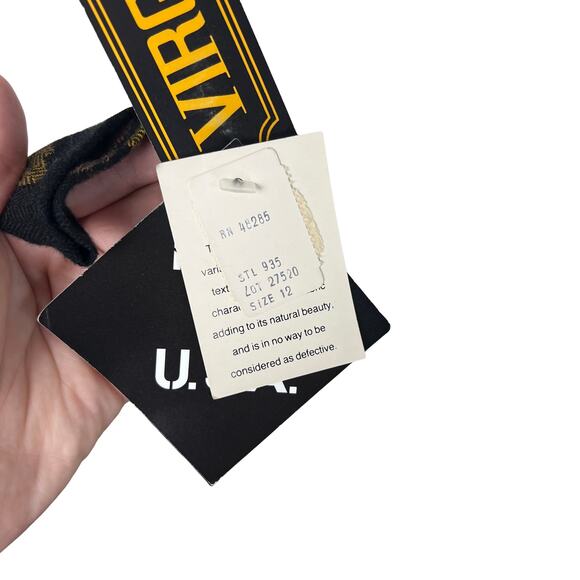 Vintage Virgo II Floral Jacquard Dress Black Gold Red Roses Puff Shoulder Sz 12 - Picture 12 of 13